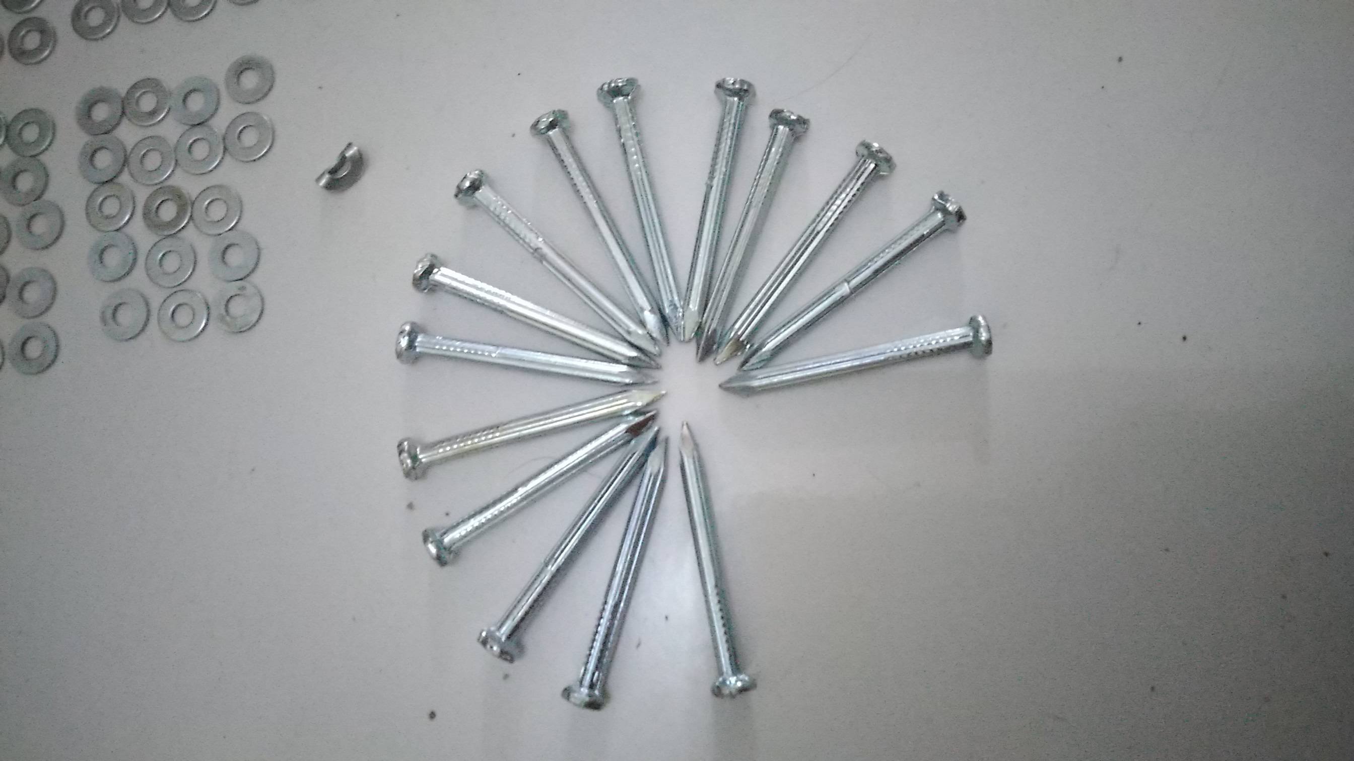 10pcs Paku Beton Tembok Nails Marabu Putih 1 2,5cm 2,5 Cm