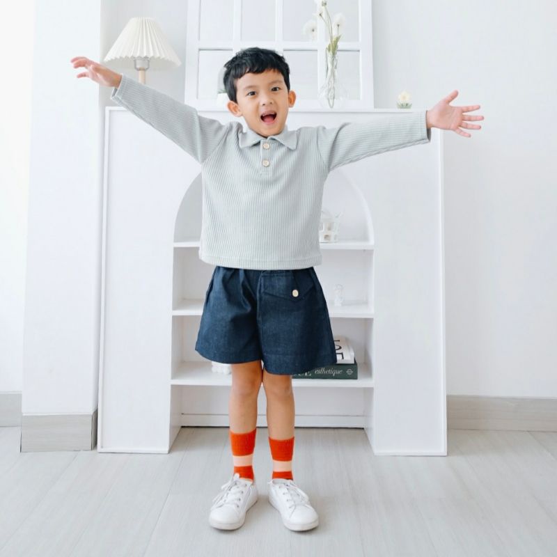 HARRY Atasan Kemeja Baju Berkerah Anak Laki - Laki