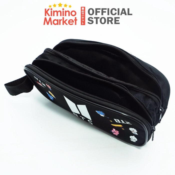 

BTS Pencil Case Kotak Pensil Army Dompet Hitam Korea Berkualitas