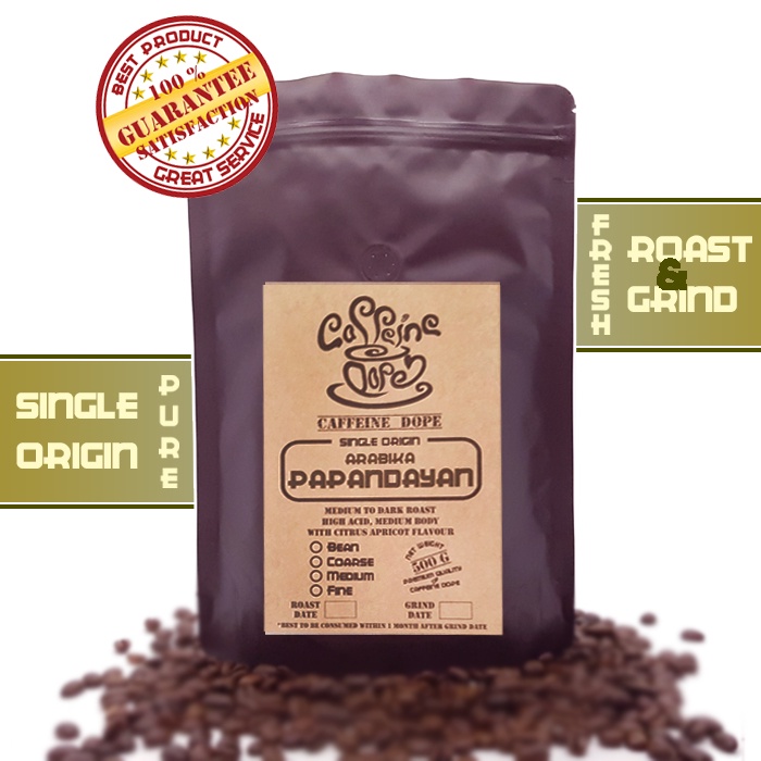 

Kopi Arabika Garut Papandayan 500 Gram Single Origin - Bean/Biji & Ground/Bubuk