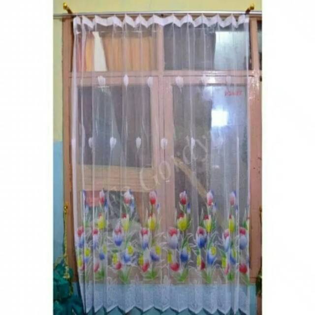 Vitrase 200x190 cm- Vitrage Hordeng - Vitras Gorden Motif - Fitras Gordyn