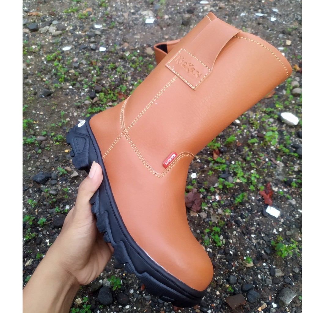 Sepatu Safety Boot Kulit Imitasi Kickers Asli  Sepatu Proyek Industri Pabrik Murah Ujung besi