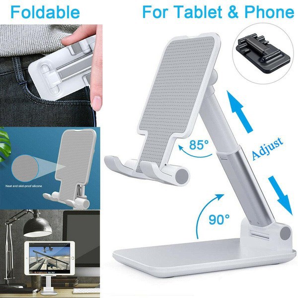 Folding Dekstop Phone Stand sandaran Hp / Holder Folding Besi Hp - missbejo grosir