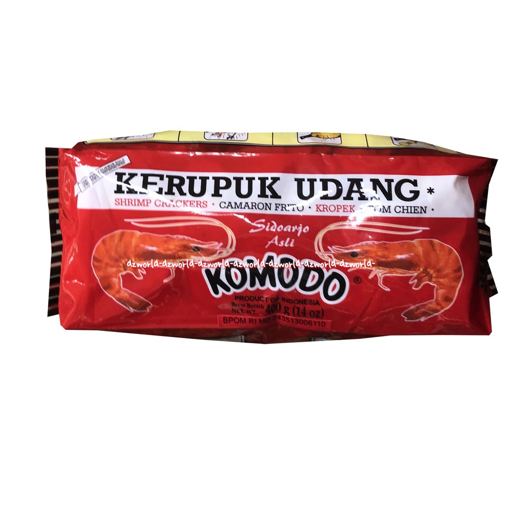 Komodo Kerupuk Udang Shrimp Crackers 400gr Camaron Krupuk Udang Siap Goreng