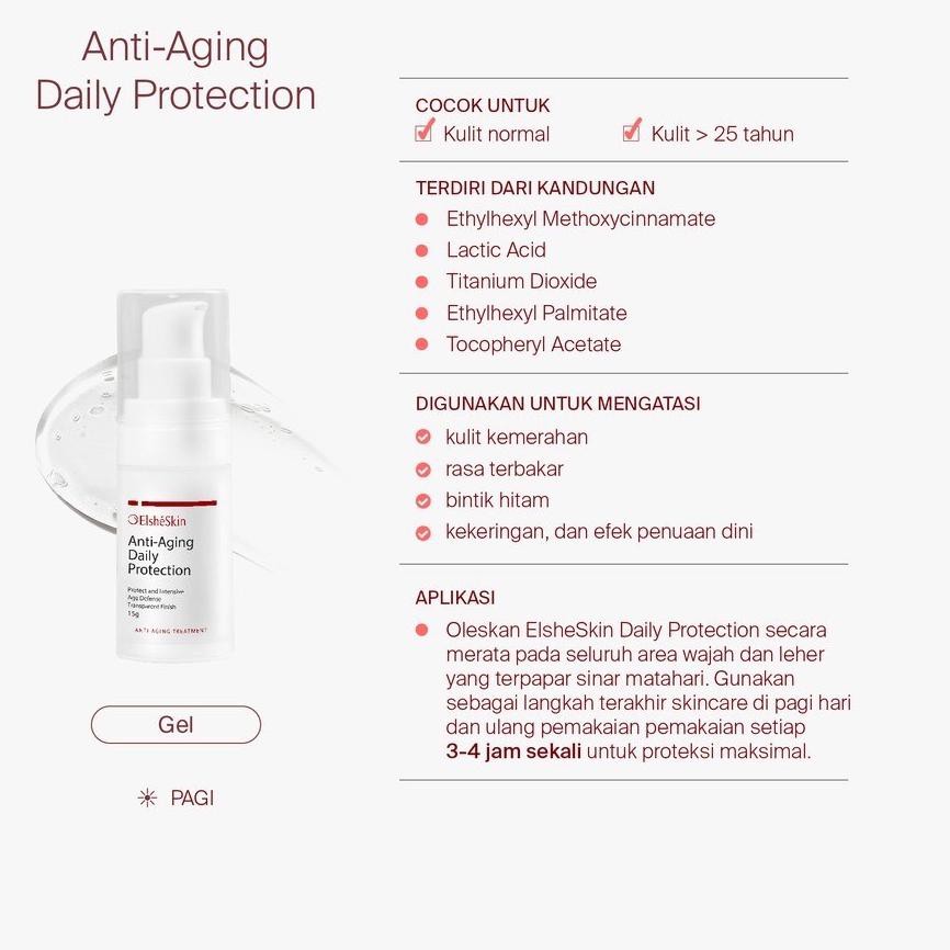 MurahBanget ELSHESKIN Daily Protection Gel / Anti-Aging / Soothing / DayCream  / Oily Skin ™♥☼