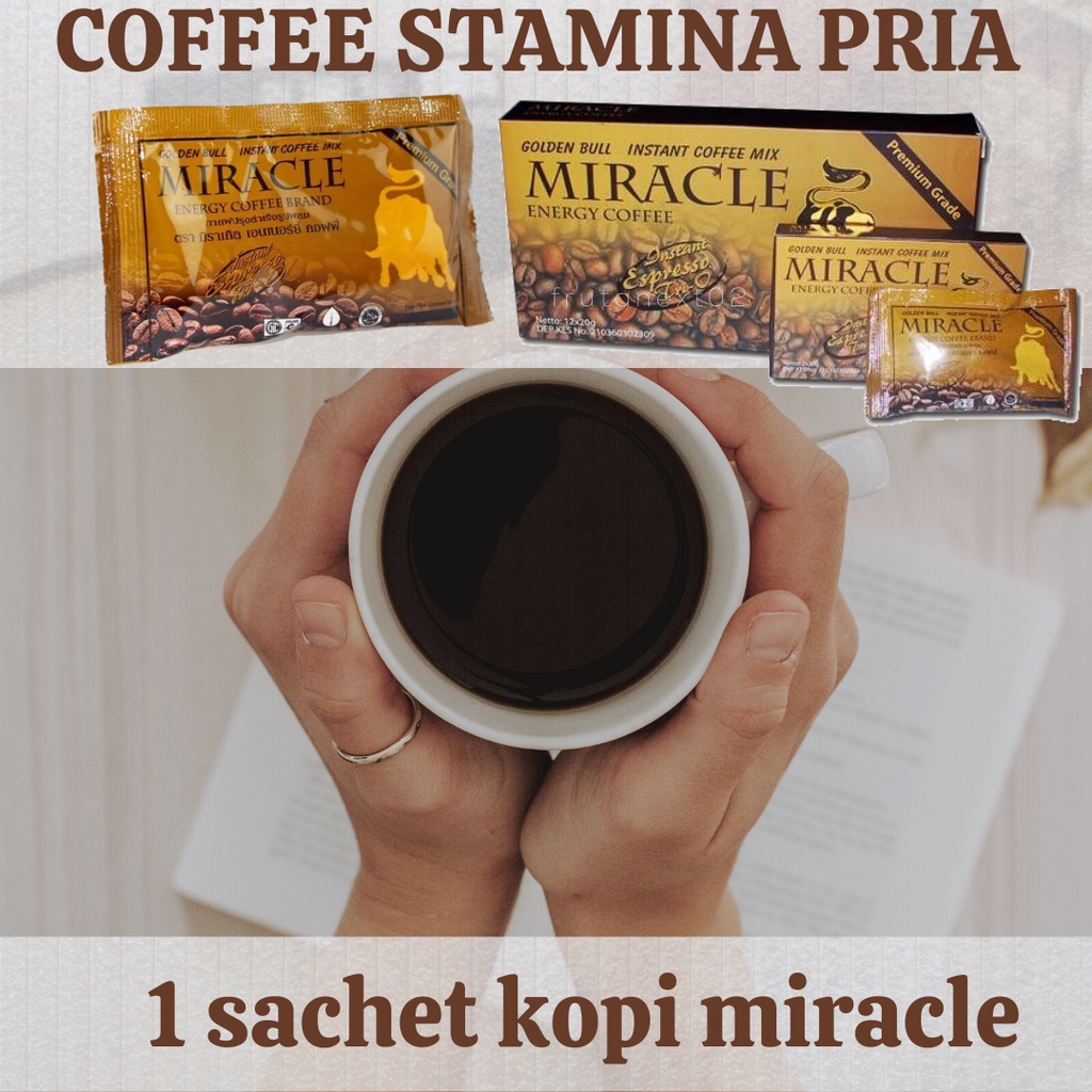 

COD KOPI MIRACLE COFFEE ENERGY COFFEE STAMINA PRIA 1 SACHET ORIGINAL