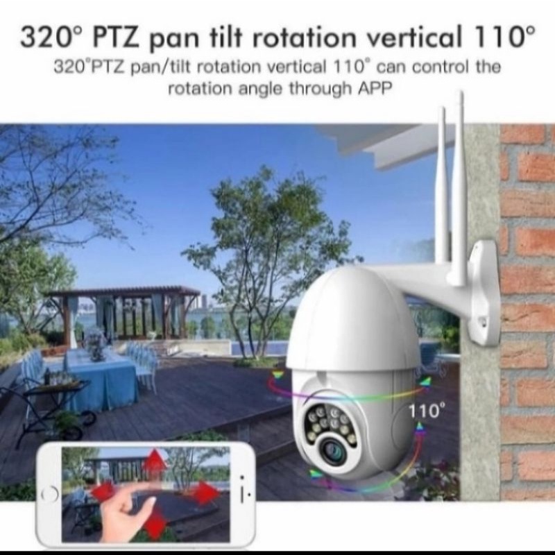 CCTV OUTDOOR IP CAM KAMERA PTZ  8MP KAMERA WIRELESS WIFI V380