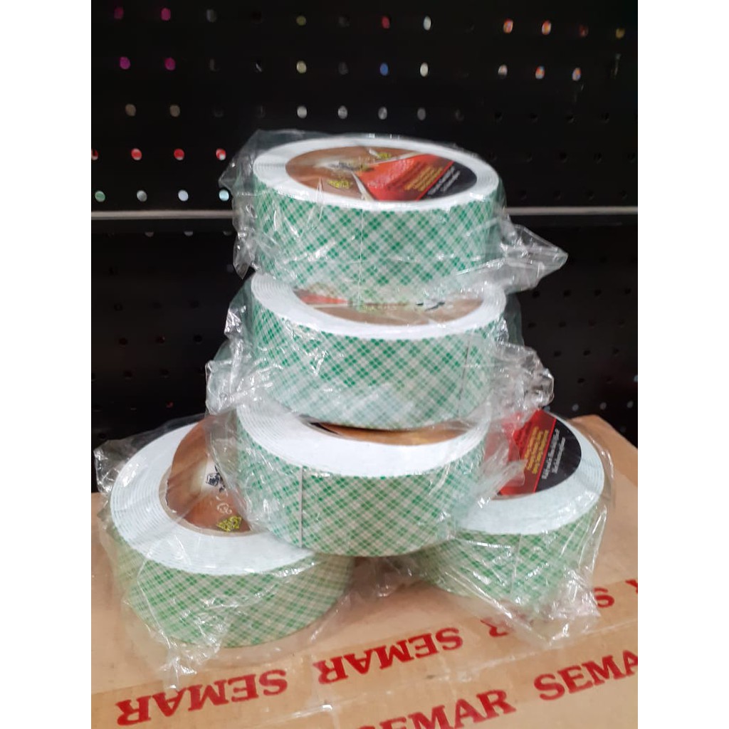 

HAN STATIONERY ISOLASI DOUBLE TAPE FOAM PUTIH SEMAR 2 inch x 5 m