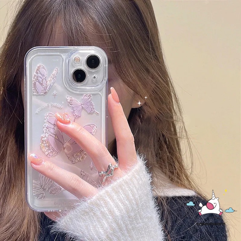 Soft Casing Realme C55 10 C25s C12 C21Y 8i 8c31 C33 C35 C11 C25Y C25 C15 C20 C21 C3 Case 6i 5 8pro 9i 9pro 10pro Plus Ins Fantasy Butterfly Clear Angel Eyes Cover Pelindung