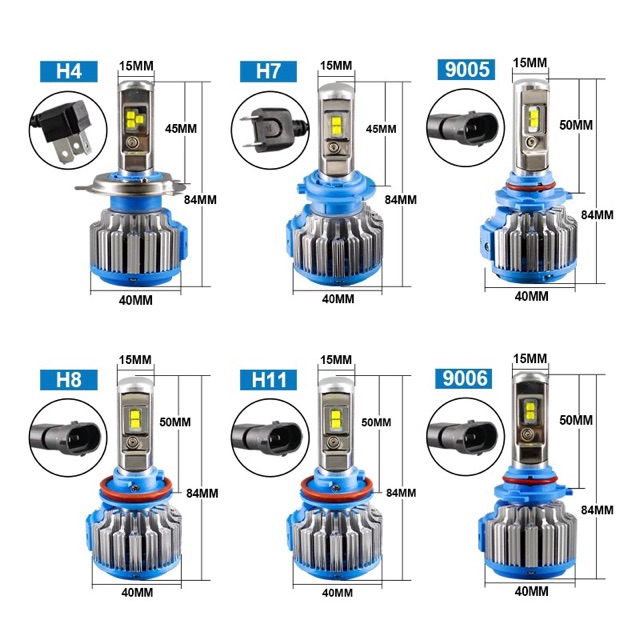 Lampu Led Mobil H1 Turbo Led T1 H1 Sepasang 2 Pcs R092