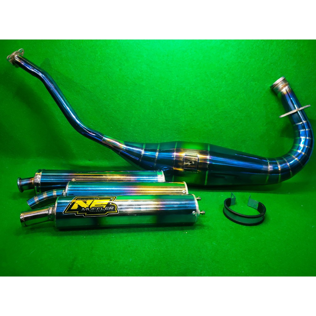 KNALPOT RACING UNTUK NINJA R NINJA SS NINJA RR KNALPOT BLUEMOON BIRUAN KNALPOT RACING NINJA R RR SS 