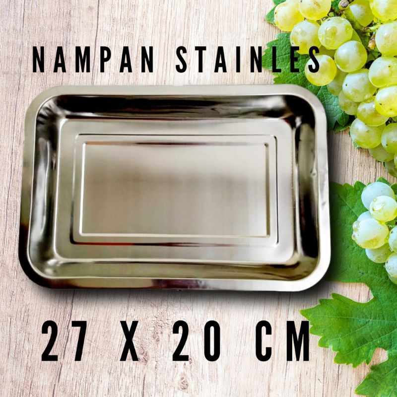 Jual Nampan Stainless Persegi Nampan Baki Stainless Baking Tray