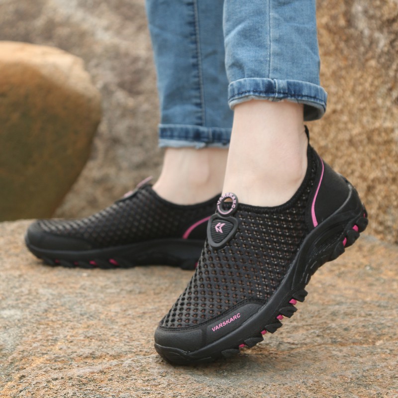 FOKU Sepatu Sneakers Wanita Terbaru Sepatu Olahraga Wanita Hiking Shoes Bernapas Non-Slip