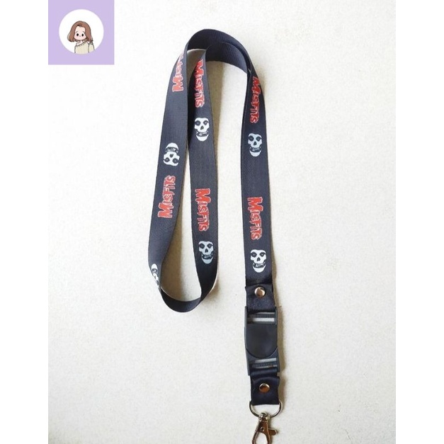 

Lanyard MISFITS gantungan kunci BAND / tali lanyard gantungan leher id card name tag kartu nama / pods