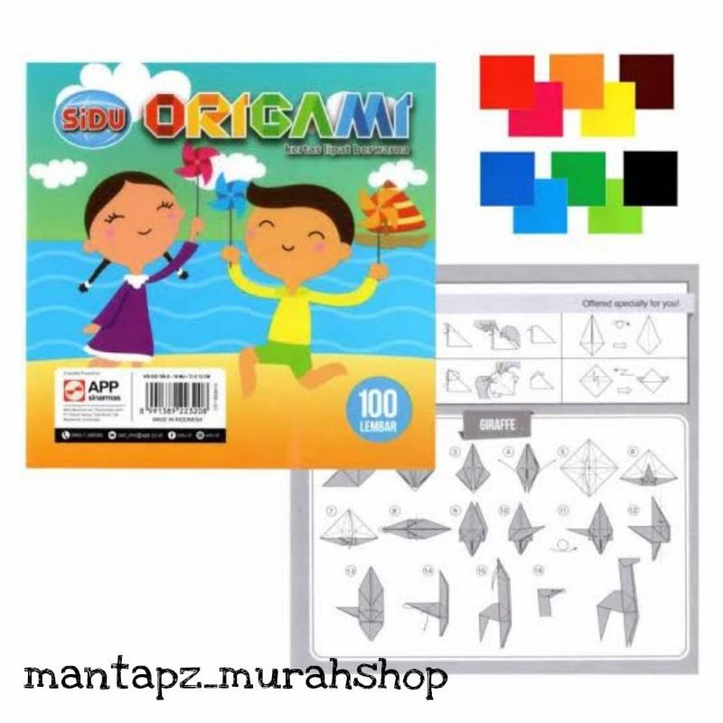 

Kertas Lipat / ORIGAMI SIDU 12x12cm Kecil 100 lembar