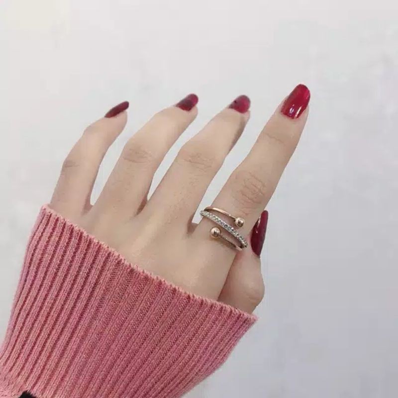 Titanium jewelry Cincin Titanium Spiral