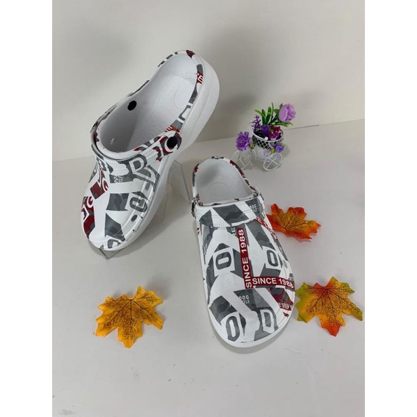 SANDAL KODOK MOTIF PRINTING BOBDOG MERAH