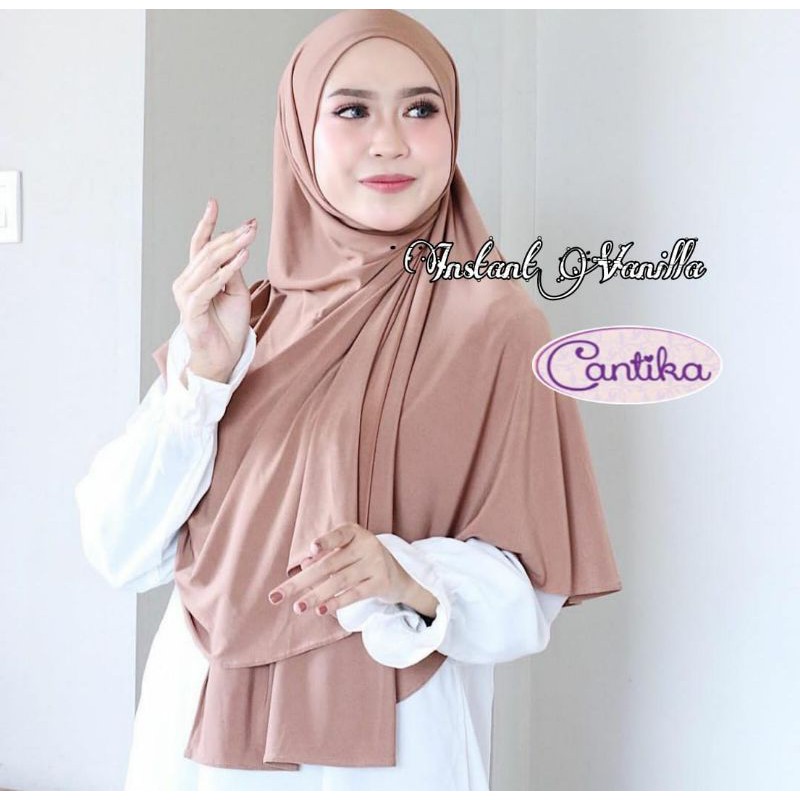 PROMO MANTUL SALE!  Instan Pashmina Vanilla Ori Cantika Hijab