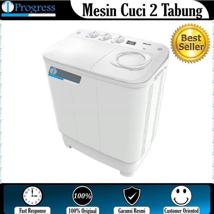 ((((()paling dicari] MESIN CUCI 2 TABUNG TOSHIBA VH-H75MN-WW / VH-H75MN-WB / VH-H75MN-WR