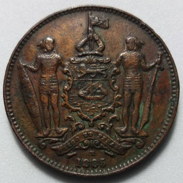 A48 - KOIN KUNO 1 CENT BRITISH NORTH BORNEO TAHUN 1885