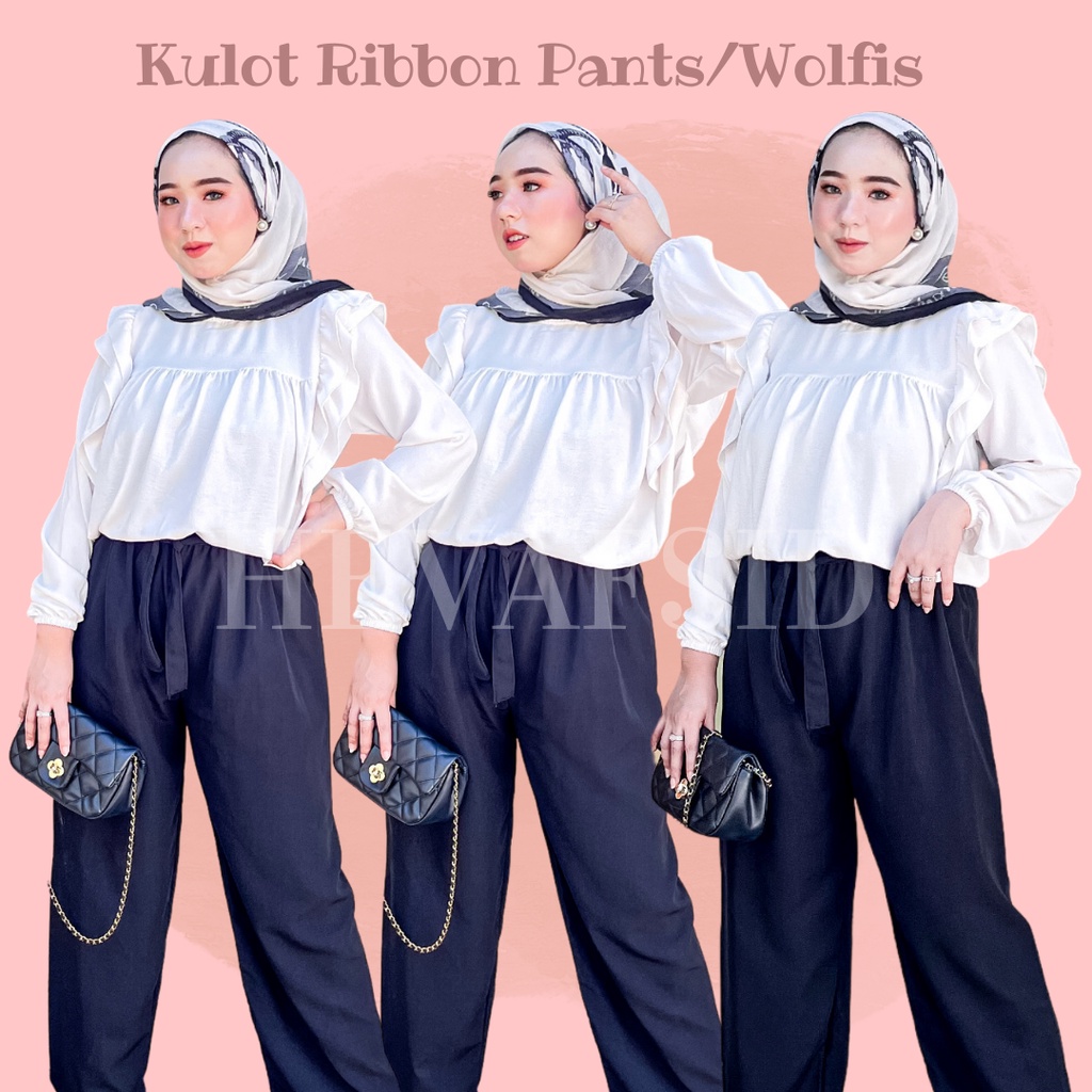 KULOT RIBON PANTS PREMIUM/ CELANA KULOT / KULIT WOLFIS