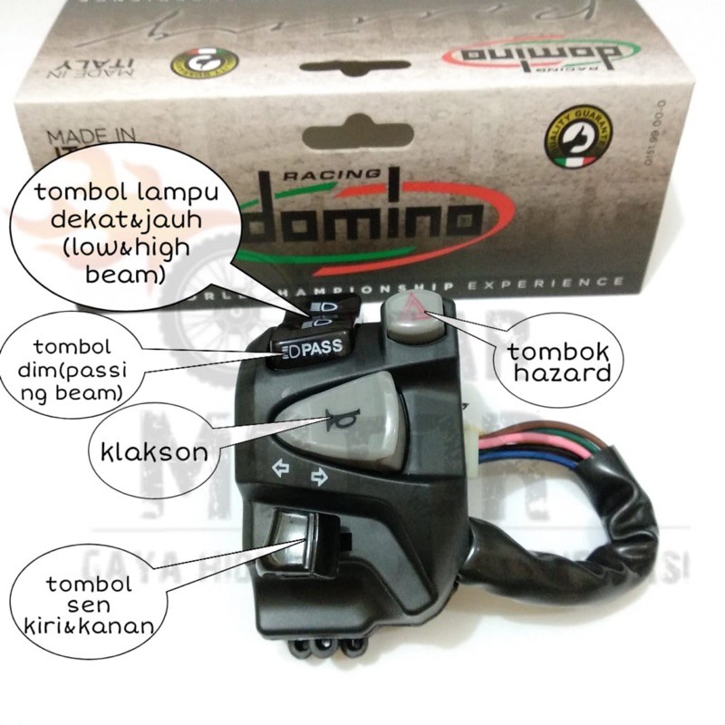 Saklar Switch Kiri Domino Nmax PCX ADV Vixion CBR SONIC