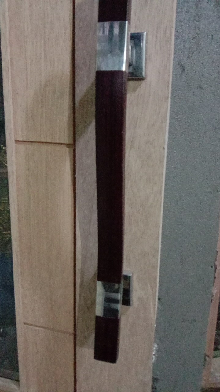 Paket Handle Pintu Stainless 45cm Maroon / Coklat / Full Stainless 2set + Body Pelor Belmondo