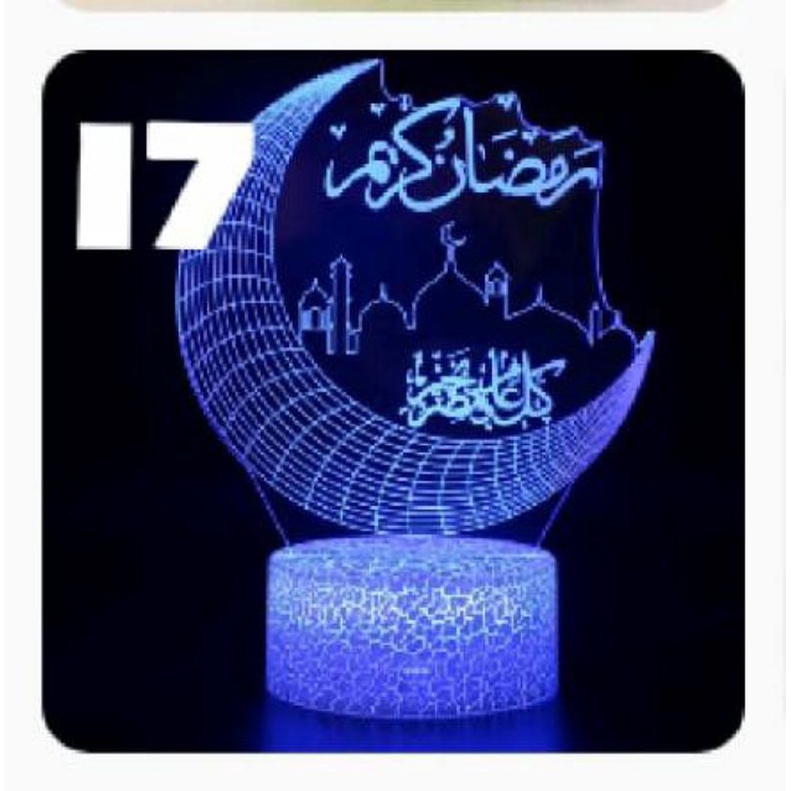 DISC% Lampu Hias 3D LED ALLAH , Ayat kursi, Allohuakbar , Alquran , Muhammad , ka'bah,ramadhan