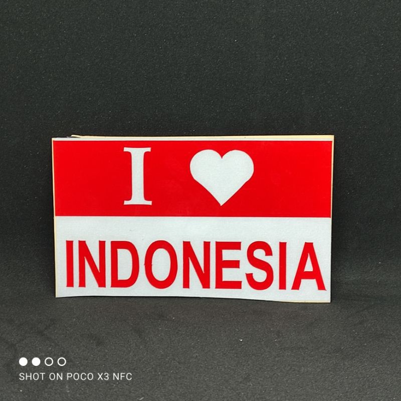 stiker cuting i love Indonesia