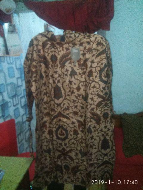 Couple Tunik Sogan Serut Kode C Apsari Batik Super Duper Keceh Buat Ngantor, Seragaman, Kondangan