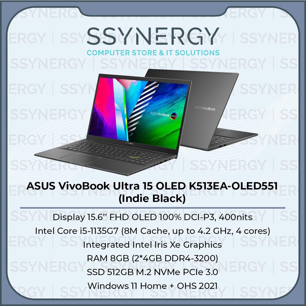 ASUS VIVOBOOK ULTRA 15 K513EA i5-1135G7/8GB/512GB/15.6" OLED W11+OHS