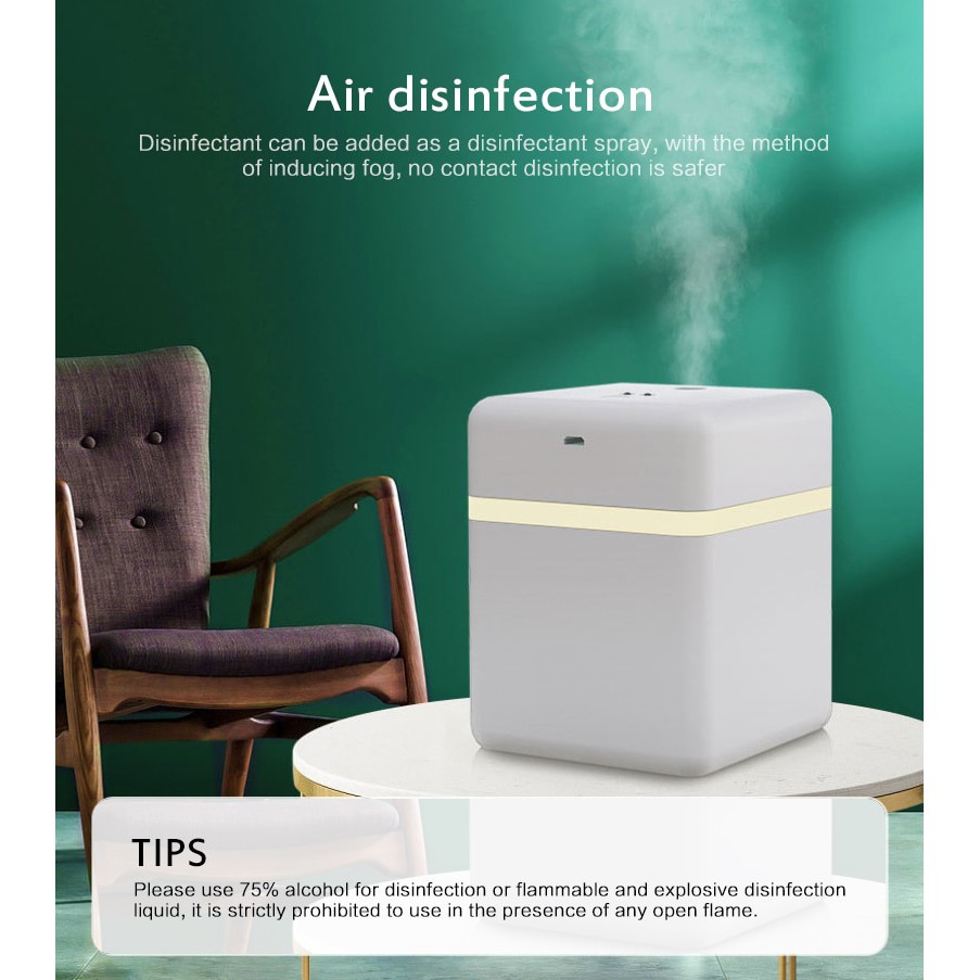 HUMIDIFIER DIFFUSER SMART AUTOMATIC INTELLIGENT INDUCTION SPRAY 600ML