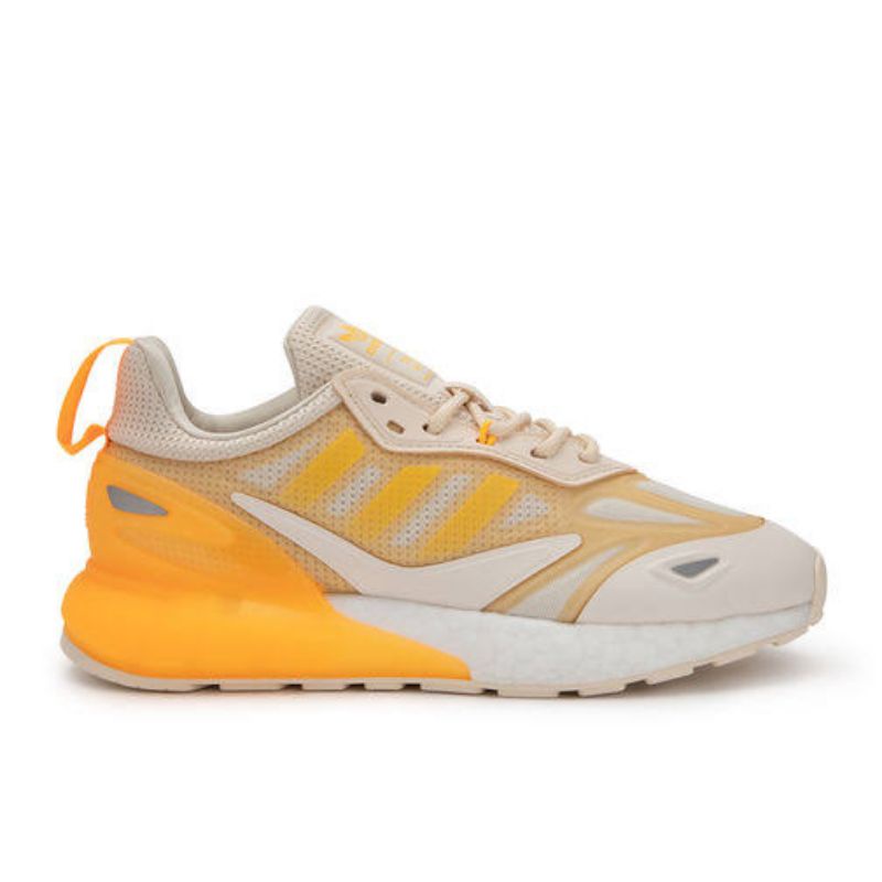 Adidas Original Sepatu ZX 2K Boost 2.0 Women Wanita Putih Kuning GZ7823 Size 4.5