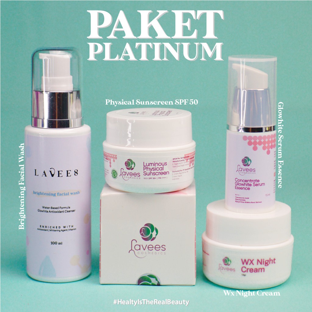 [PAKET FLEK & MELASMA GLOWHITE BRIGHTENING] Platinum SKINCARE By Lavees Cosmedics Mengatasi Melasma 