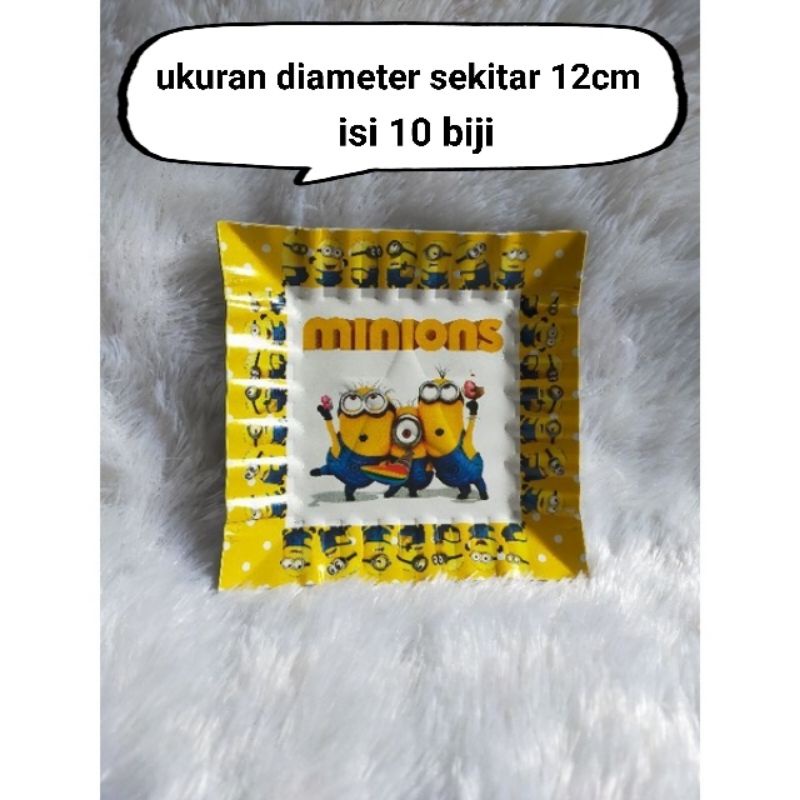 piring kertas kue cake ulang tahun happy birthday hbd ultah karakter minion minions