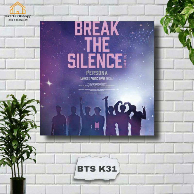 [COD] Poster kayu BTS Break The Silence/hiasan dinding/pajangan dinding/walldecor /bingkai/foto