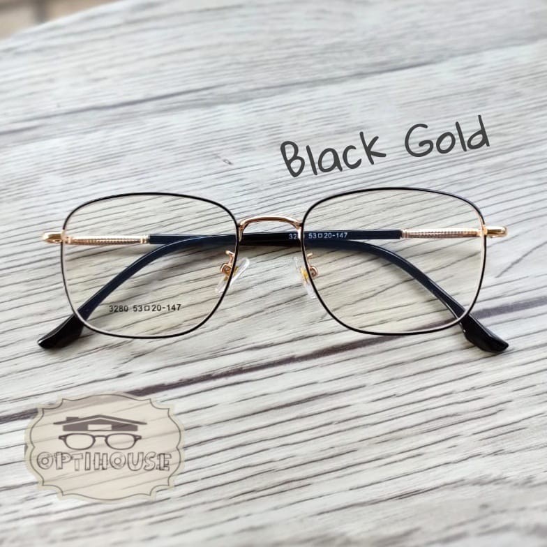 kacamata besi minus model kotak Mirand OPH 3280