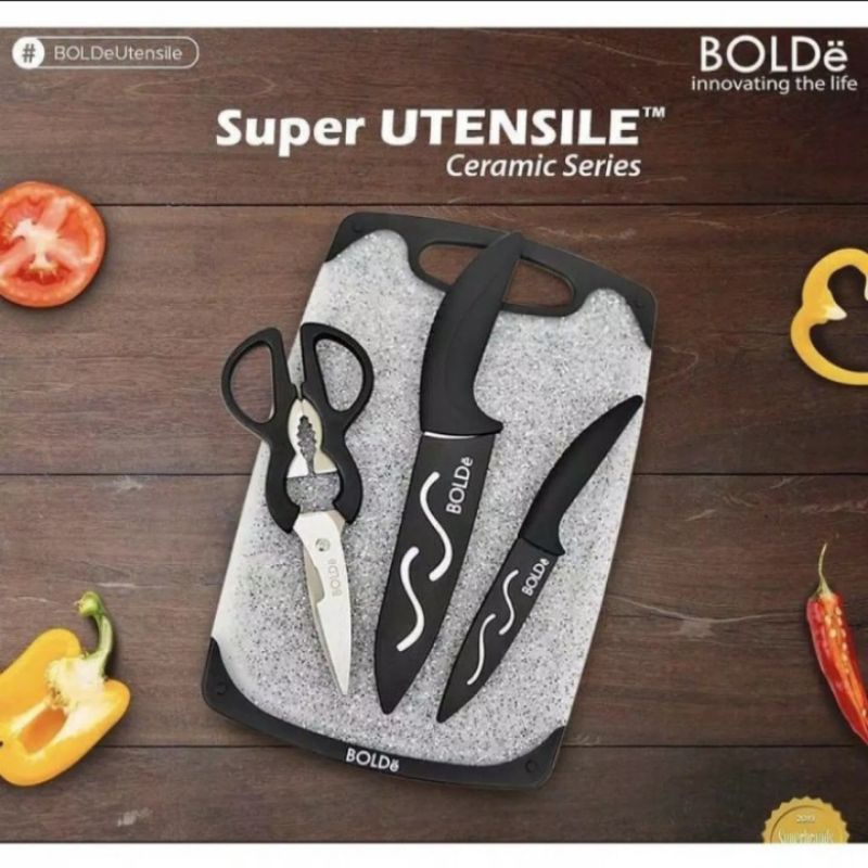 Bolde Super Utensil Cutting Board Set 3+1