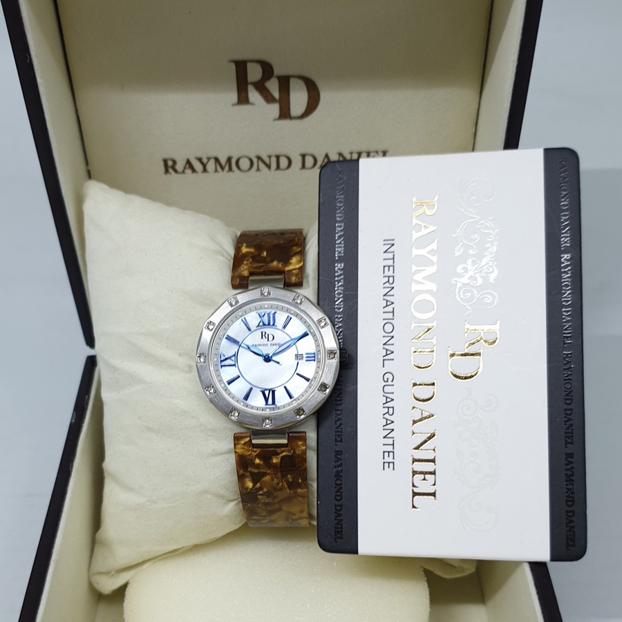 Raymond Daniel RD206 Silver Akr.Putih, Jam Tangan Wanita, Original