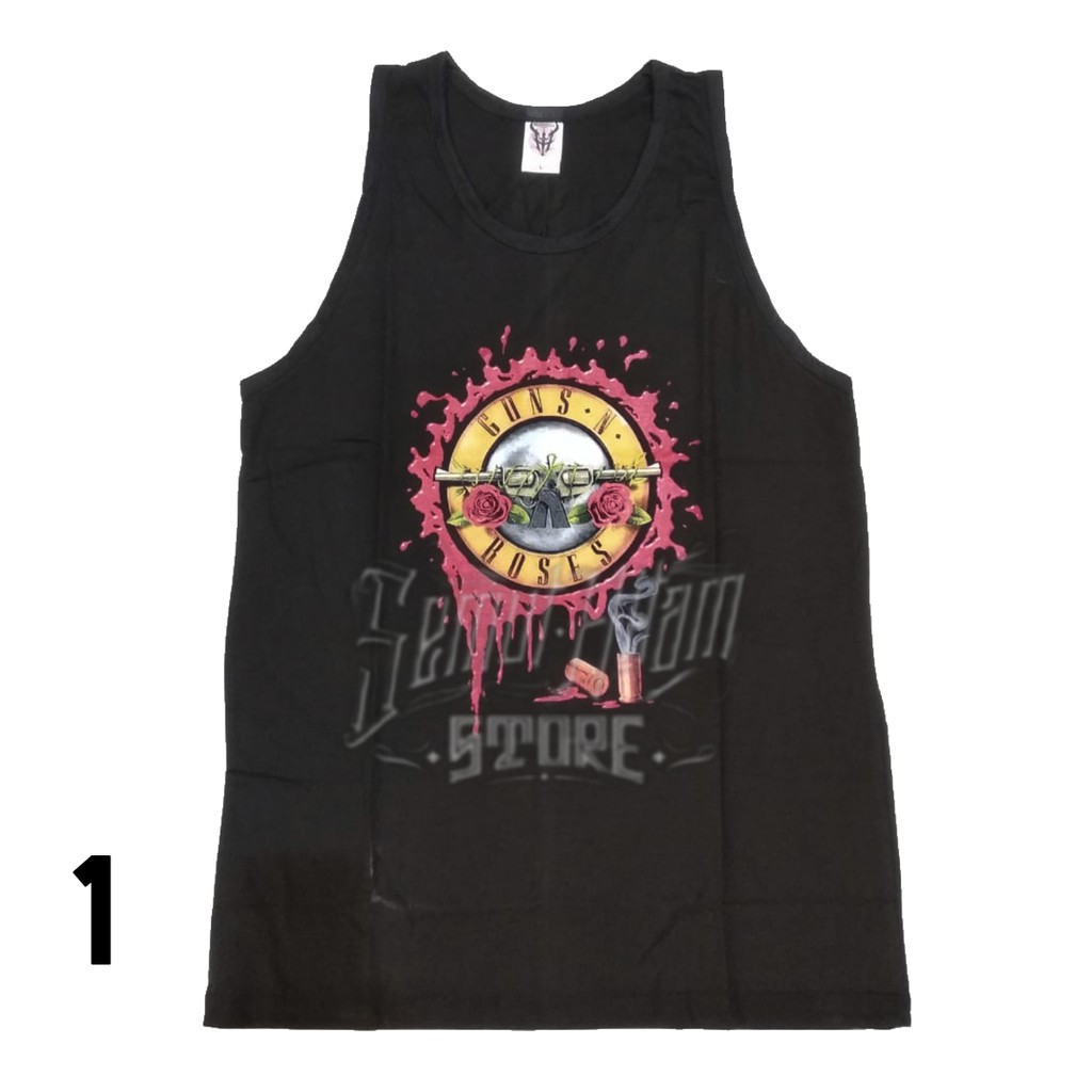 Lekbong GUNS N ROSES GNR Singlet Kaos Kutang Band Musik Rock Prapatan Rebel Original.