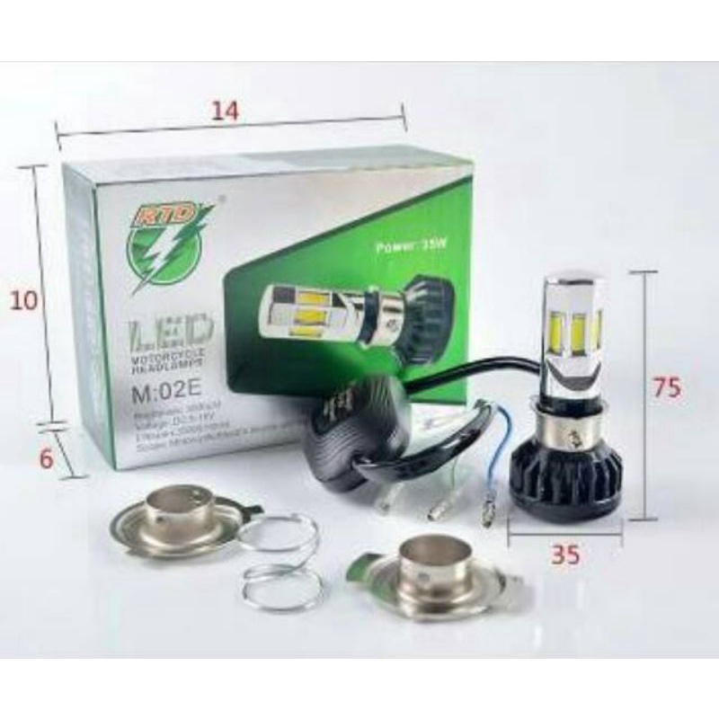LAMPU LED RTD Motor Mobil arus AC DC - lampu depan LED RTD universal
