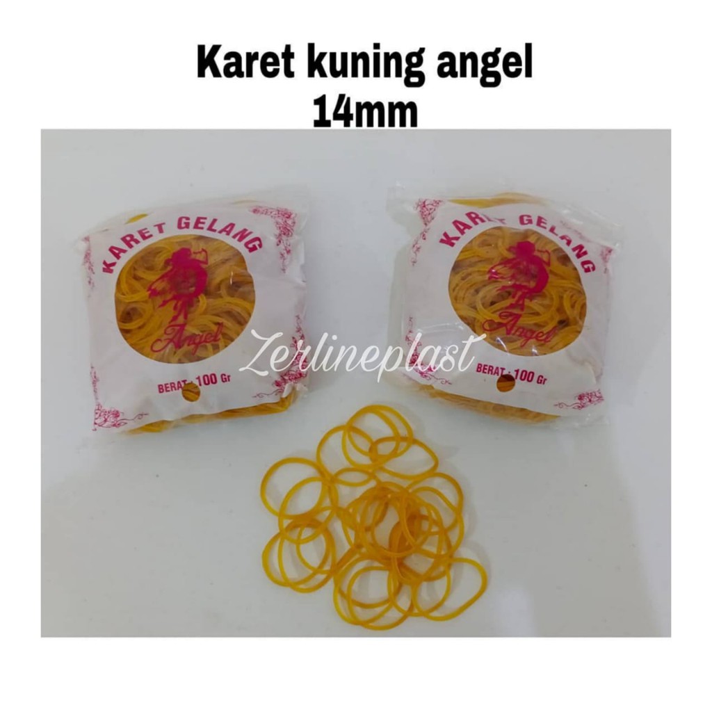 Karet gelang kuning 14ml(merek angel) @1Kg/tahan minyak