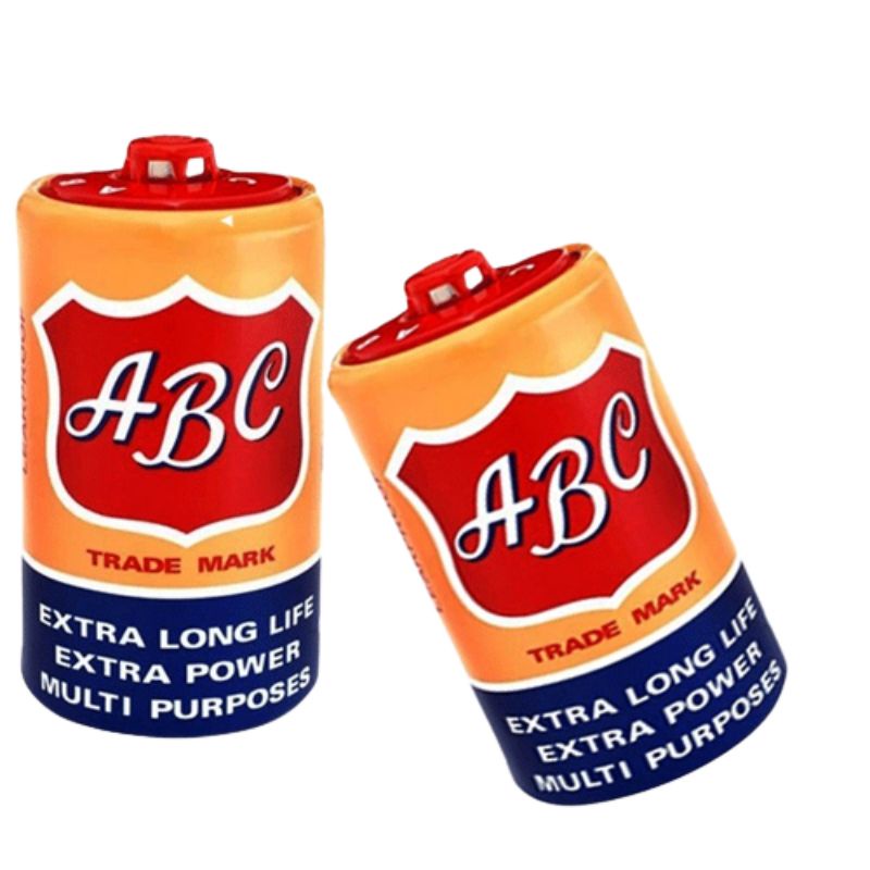 Batu Baterai ABC Kuning Besar R20 S R20S Tipe D 2 PCS, batu batre abc radio
