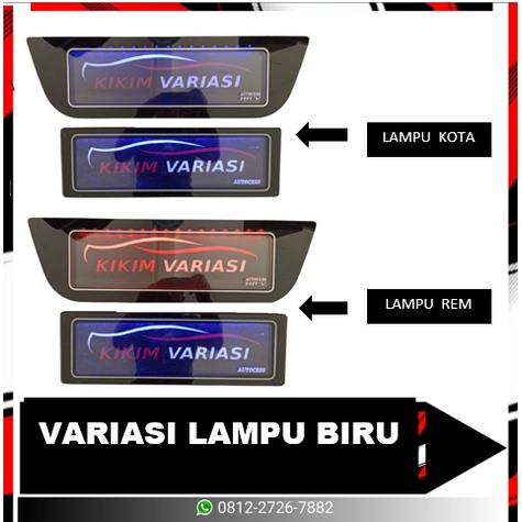 TEMPAT PLAT KHUSUS HRV + LAMPU (BIRU &amp; PUTIH)