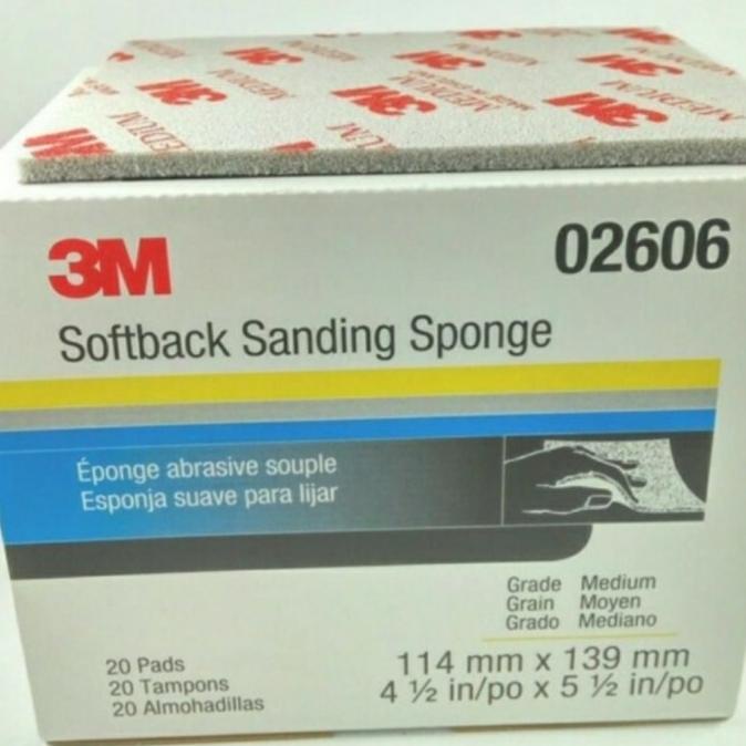 softback sanding sponge amplas medium 3m