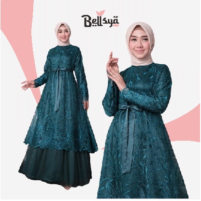 GAMIS TUTU modern/kebaya modern gamis tutu/gamis tille tutu/longdress tutu shabby brocade maxy shery