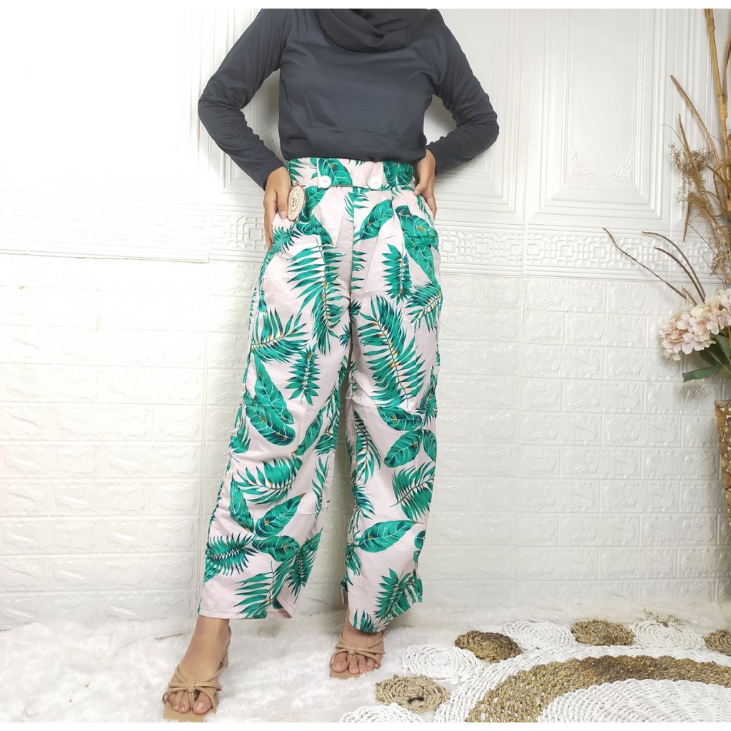 KULOT PANJANG KATUN MOTIF BUNGA/KULOT KATUN MOTIF