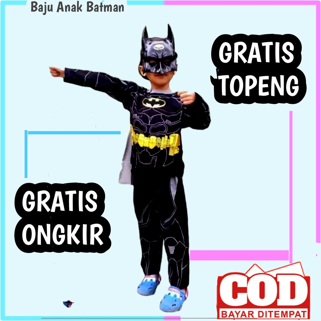 baju batman anak laki laki setelan