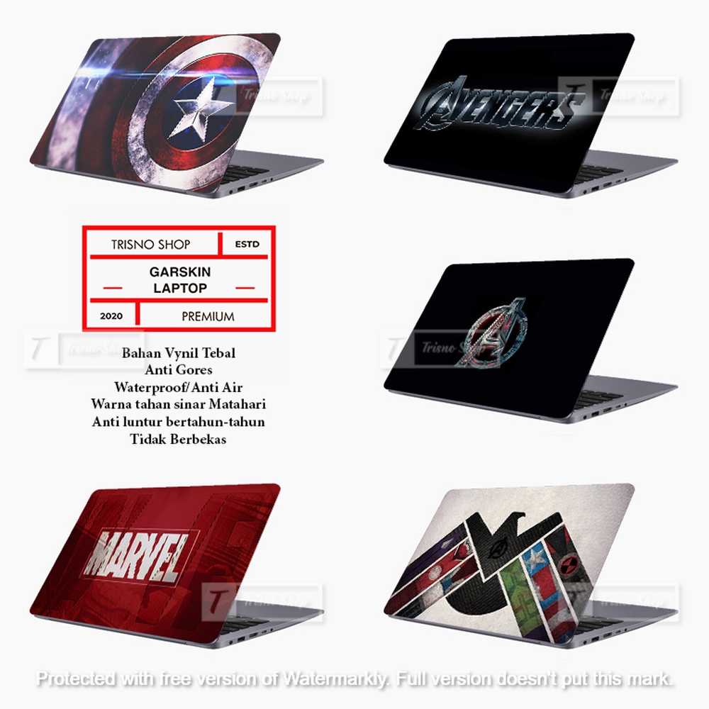 Stiker Laptop | Garskin Laptop | Marvel + Laminasi