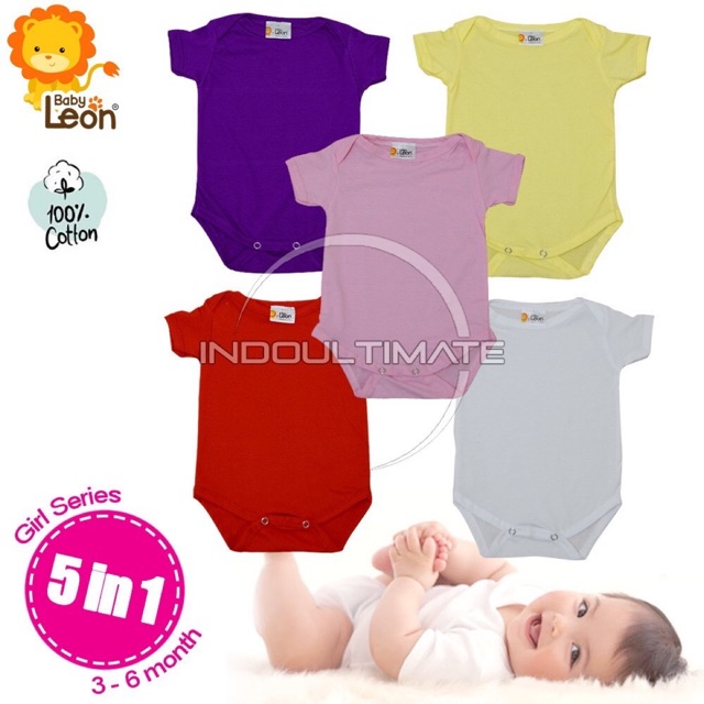 JUMPER BAYI BABY LEON ISI 5 baju kodok bayi laki perempuan JUMPER BAYI BABY LEON ISI 5 baju kodok bayi laki perempuan